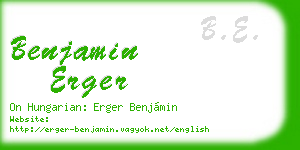 benjamin erger business card