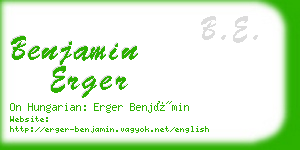 benjamin erger business card